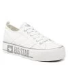 Big Star Shoes Γυναίκες Κοντά Sneakers Πάνινα παπούτσια JJ274054 Λευκό Λευκό