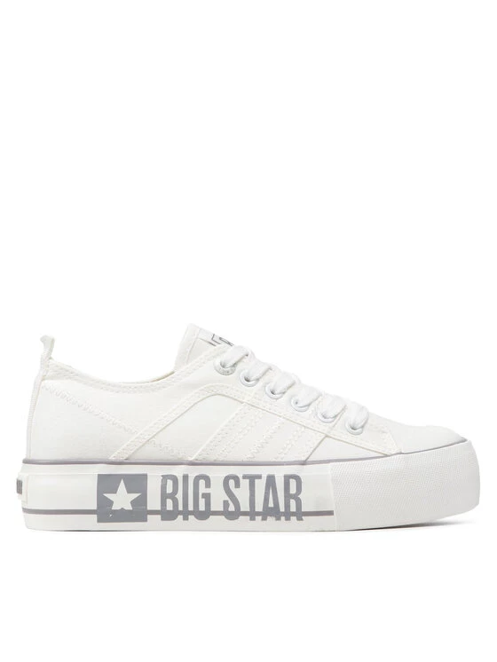 Big Star Shoes Γυναίκες Κοντά Sneakers Πάνινα παπούτσια JJ274054 Λευκό Λευκό 2 Big Star Shoes Γυναίκες Κοντά Sneakers Πάνινα παπούτσια JJ274054 Λευκό Λευκό - Image 2