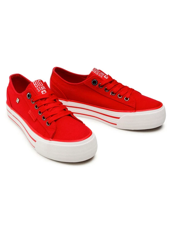 Big Star Shoes Γυναίκες Κοντά Sneakers Πάνινα παπούτσια HH274053 Κόκκινο Κόκκινο 5 Big Star Shoes Γυναίκες Κοντά Sneakers Πάνινα παπούτσια HH274053 Κόκκινο Κόκκινο - Image 5