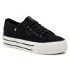 Big Star Shoes Γυναίκες Κοντά Sneakers Πάνινα παπούτσια HH274056 Μαύρο Μαύρο