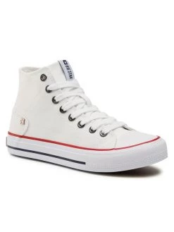 Big Star Shoes Γυναίκες Ψηλά Sneakers Sneakers DD274332 Λευκό Λευκό