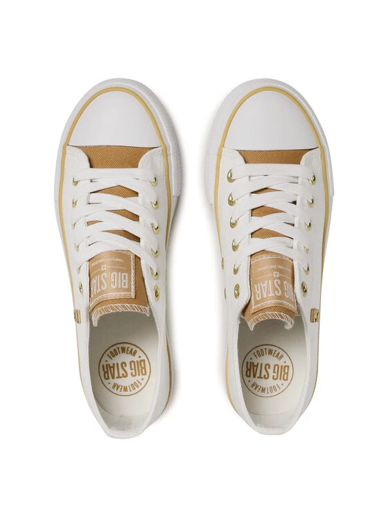 Big Star Shoes Γυναίκες Κοντά Sneakers Sneakers HH274458 Λευκό Λευκό 6 Big Star Shoes Γυναίκες Κοντά Sneakers Sneakers HH274458 Λευκό Λευκό - Image 6