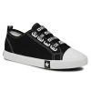 Big Star Shoes Γυναίκες Κοντά Sneakers Sneakers HH274098 Μαύρο Μαύρο