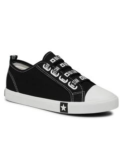 Big Star Shoes Γυναίκες Κοντά Sneakers Sneakers HH274098 Μαύρο Μαύρο