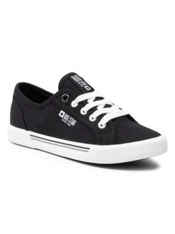 Big Star Shoes Γυναίκες Κοντά Sneakers Πάνινα παπούτσια HH274065 Μαύρο Μαύρο