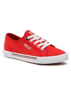Big Star Shoes Γυναίκες Sneakers Πάνινα παπούτσια HH274061 Κόκκινο Κόκκινο