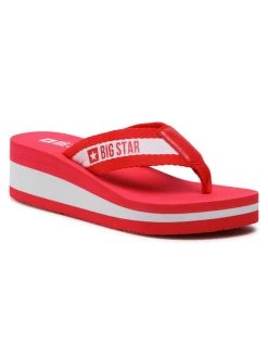 Big Star Shoes Γυναίκες Σαγιονάρες HH274A095 Κόκκινο Κόκκινο