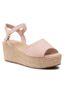 Big Star Shoes Γυναίκες Σανδάλια Εσπαντρίγιες FF274749 Ροζ Ροζ