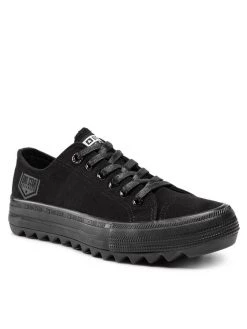 Big Star Shoes Γυναίκες Sneakers Πάνινα παπούτσια FF274248 Μαύρο Μαύρο