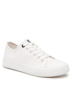 Big Star Shoes Γυναίκες Sneakers Πάνινα παπούτσια DD274451 Λευκό Λευκό