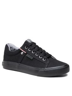 Big Star Shoes Γυναίκες Sneakers Πάνινα παπούτσια AA274513 Μαύρο Μαύρο