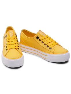 Big Star Shoes Γυναίκες Κοντά Sneakers Πάνινα παπούτσια HH274055 Κίτρινο Κίτρινο -Big Star Shoes Sales Store unnamed file 3381