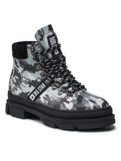 Big Star Shoes Γυναίκες Biker Μποτάκια Μποτάκια II274368 Γκρι Γκρι