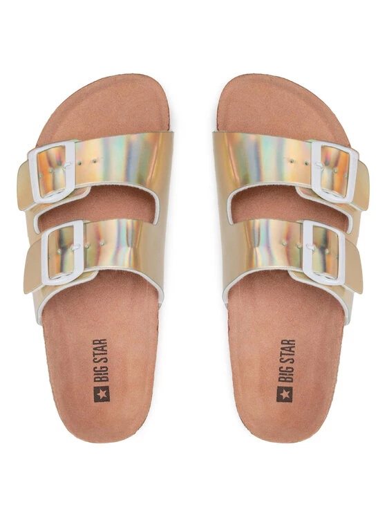 Big Star Shoes Γυναίκες Παντόφλες HH274896 Χρυσό Χρυσό 6 Big Star Shoes Γυναίκες Παντόφλες HH274896 Χρυσό Χρυσό - Image 6