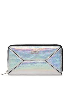 Big Star Shoes Γυναίκες Πορτοφόλια Μεγάλο Πορτοφόλι Γυναικείο KK674026 Ασημί Ασημί