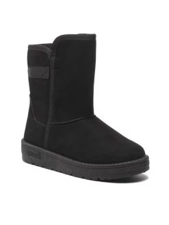 Big Star Shoes Γυναίκες Biker Μποτάκια Παπούτσια KK274618 Μαύρο Μαύρο