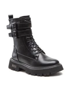 Big Star Shoes Γυναίκες Biker Μποτάκια Ορειβατικά παπούτσια KK274506 Μαύρο Μαύρο