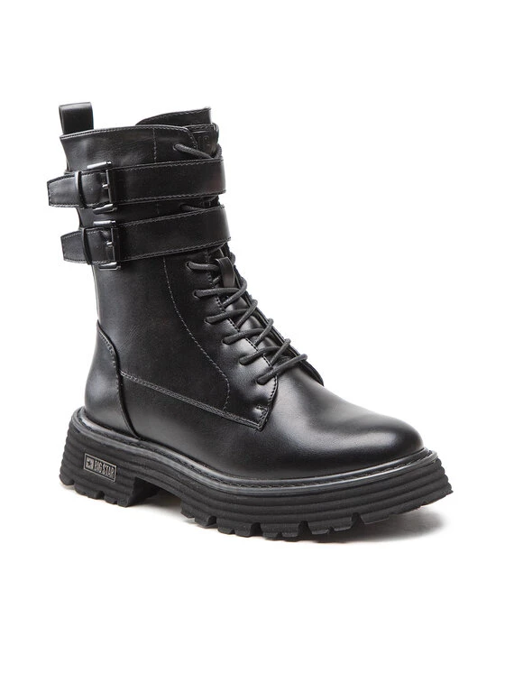 Big Star Shoes Γυναίκες Biker Μποτάκια Ορειβατικά παπούτσια KK274506 Μαύρο Μαύρο 1 Big Star Shoes Γυναίκες Biker Μποτάκια Ορειβατικά παπούτσια KK274506 Μαύρο Μαύρο