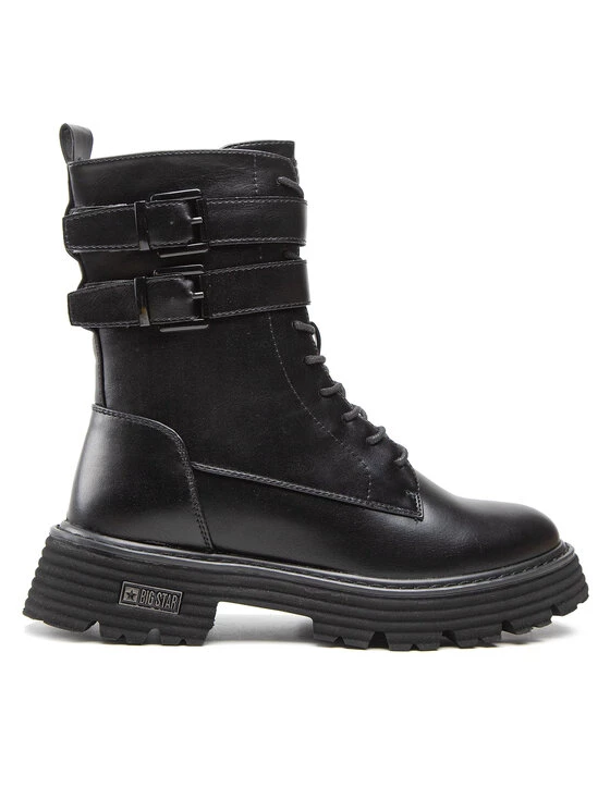 Big Star Shoes Γυναίκες Biker Μποτάκια Ορειβατικά παπούτσια KK274506 Μαύρο Μαύρο 2 Big Star Shoes Γυναίκες Biker Μποτάκια Ορειβατικά παπούτσια KK274506 Μαύρο Μαύρο - Image 2