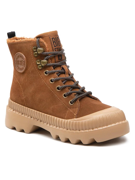 Big Star Shoes Γυναίκες Biker Μποτάκια Ορειβατικά παπούτσια KK274520 Καφέ Καφέ 1 Big Star Shoes Γυναίκες Biker Μποτάκια Ορειβατικά παπούτσια KK274520 Καφέ Καφέ