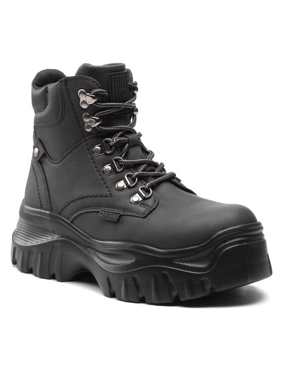 Big Star Shoes Γυναίκες Biker Μποτάκια Μποτάκια KK274368 Μαύρο Μαύρο 1 Big Star Shoes Γυναίκες Biker Μποτάκια Μποτάκια KK274368 Μαύρο Μαύρο