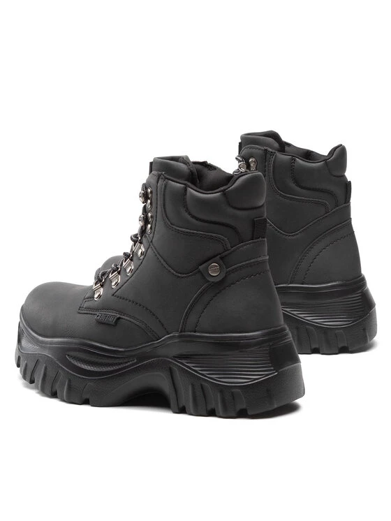 Big Star Shoes Γυναίκες Biker Μποτάκια Μποτάκια KK274368 Μαύρο Μαύρο 3 Big Star Shoes Γυναίκες Biker Μποτάκια Μποτάκια KK274368 Μαύρο Μαύρο - Image 3