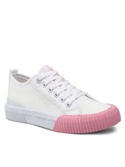 Big Star Shoes Γυναίκες Κλειστά Παπούτσια Πάνινα παπούτσια JJ274111 Λευκό Λευκό